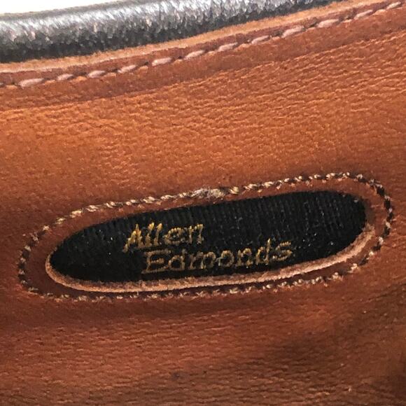 VERY GOOD Allen Edmonds Kenilworth Black Calfskin Bluchers Men's Size 12 B - Picture 8 of 16